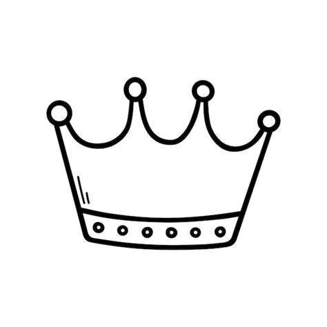 Premium Vector | Hand drawn crown doodle Vector illustration isolated ...