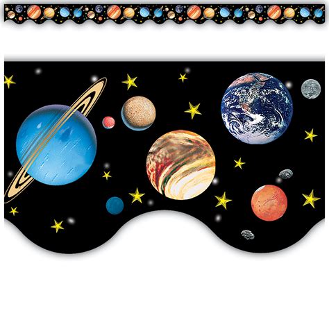 Solar System Scalloped Border Trim TCR4600 Teacher Created Resources