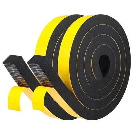 Buy Fowong Foam Tape 2 Rolls 1 Inch Wide X 3 4 Inch Thick Adhesive Foam Weather Stripping For