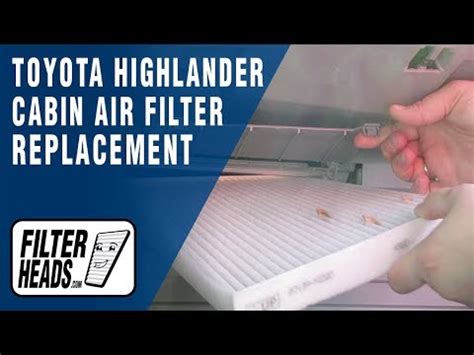 How To Replace Cabin Air Filter Toyota Highlander 2008 2019 YouTube