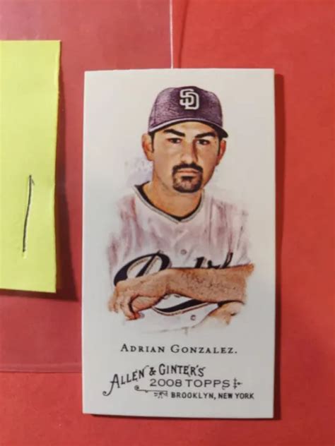 2008 TOPPS ALLEN And Ginter Mini A And G Back 14 Adrian Gonzalez Cd1