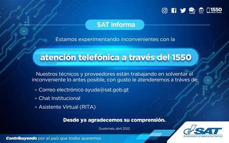 SAT Guatemala On Twitter SAT Informa Que Estamos Experimentando