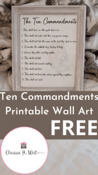 Ten Commandments Wall Art | Free Homeschool Deals