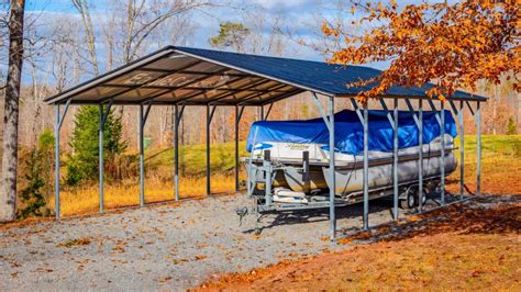 24x30x9 Vertical 2 Bay Carport Vertical Roof Eagle Carports