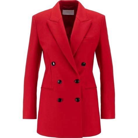 Hugo Boss Jaline Double Breasted Blazer In Red Queen Letizia