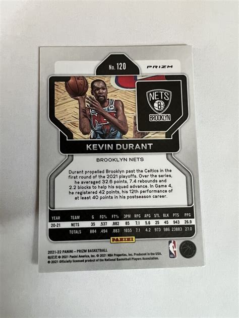 2021 22 Panini Prizm Kevin Durant 120 Ice Prizm EBay