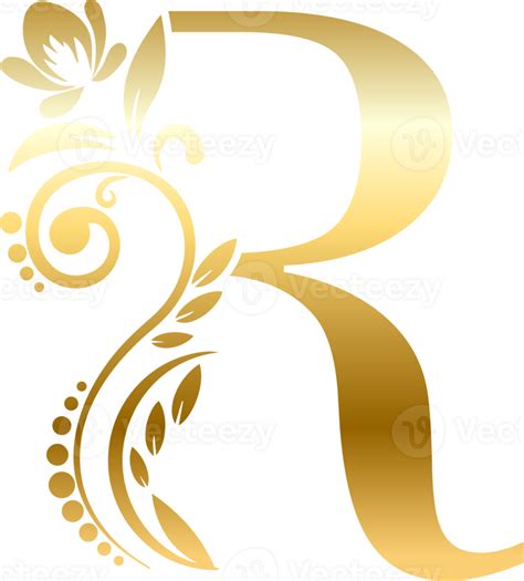 Gold Letter R 32699938 PNG