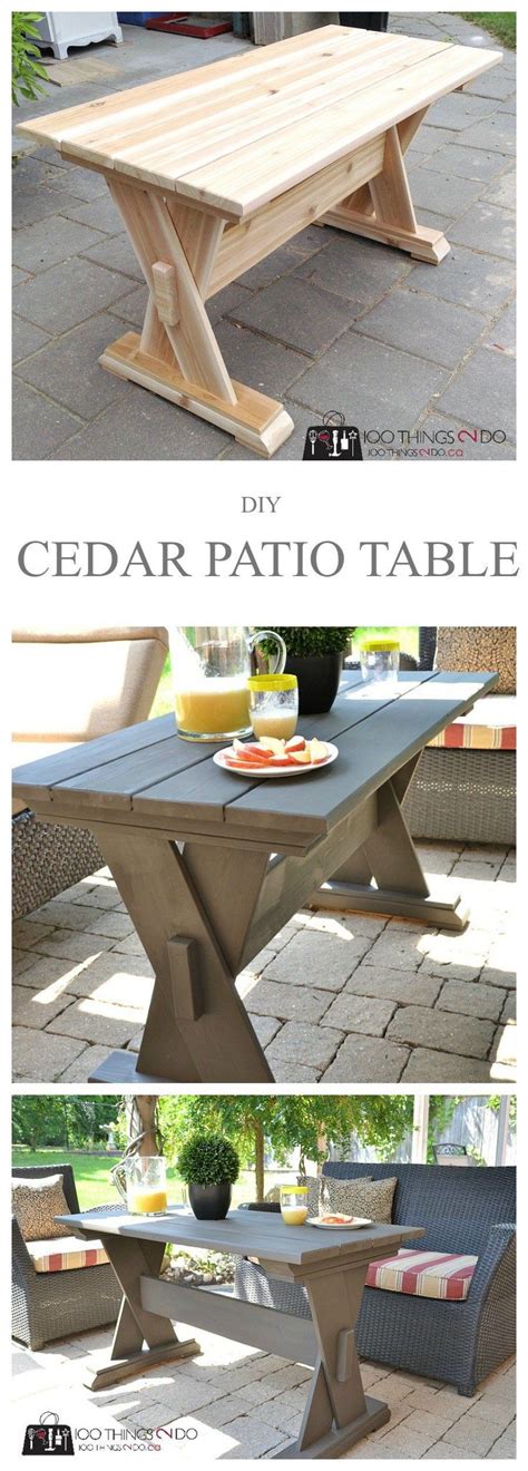 Diy Cedar Patio Table