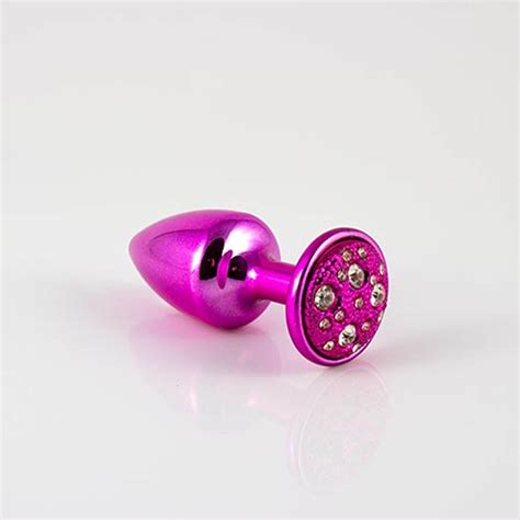 Plug Anal Metal Rosa Cravejado Pequeno X Cm Hard Lust Of