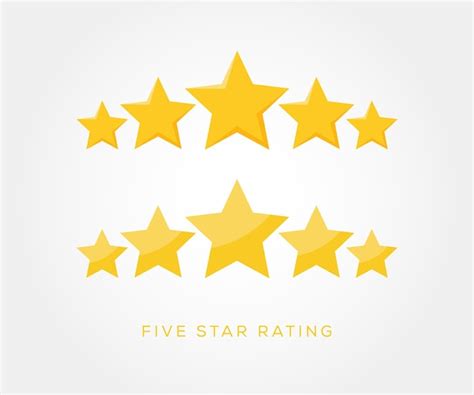 Premium Vector Five Stars Rating Review Icon Set Vector Illustration