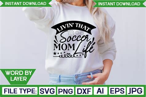 Livin That Soccer Mom Life Svg Design Graphic By Digitalart Creative