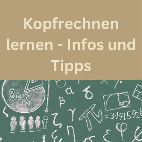 Kopfrechnen Lernen Infos Und Tipps