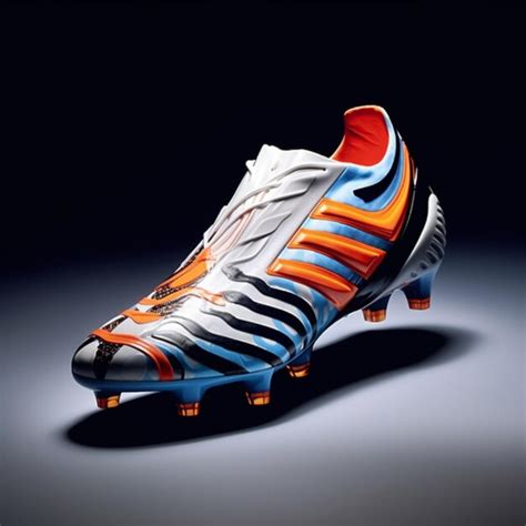 Premium Ai Image A Close Up Of A Soccer Shoe With A Zebra Print On