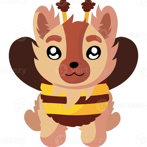 A cartoon dog wearing a bee costume 49028420 PNG