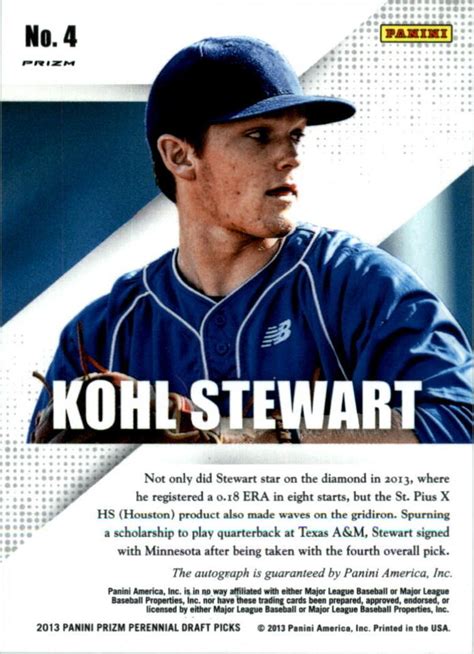 2013 Panini Prizm Perennial Draft Picks Prospect Sig Prizms 4 Kohl