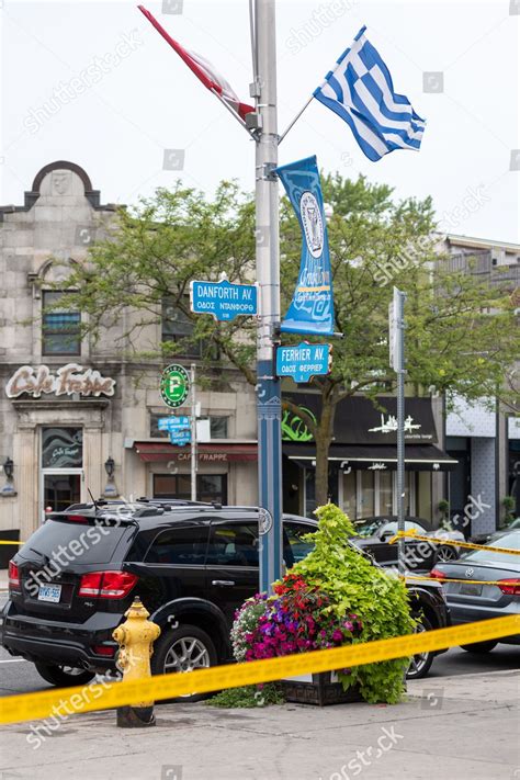 Road Signs Danforth Avenue Intersection Banners Editorial Stock Photo