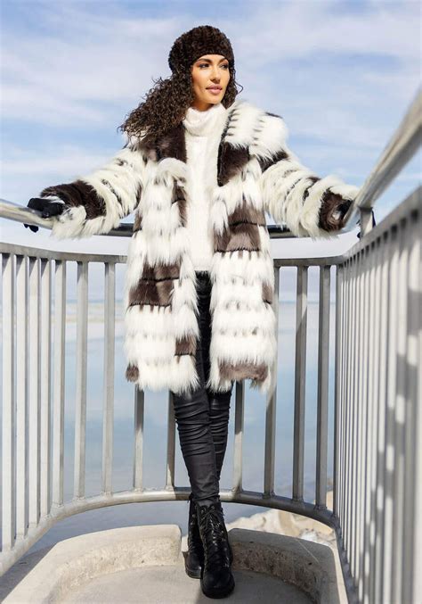 Alter Ego Faux Fur Shawl Collar Coat Womens Coats And Jackets