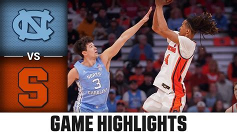 North Carolina Vs Syracuse Game Highlights 2023 24 ACC Men S