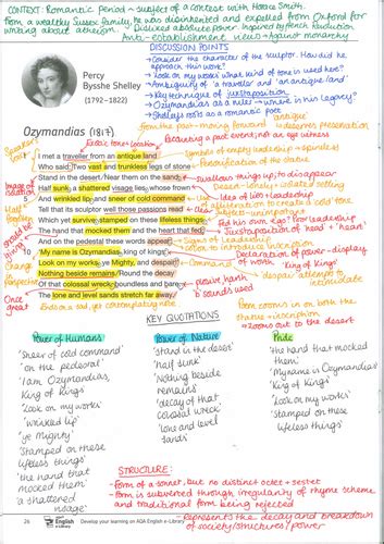 Aqa Power And Conflict Poems Annotated Teaching Resources