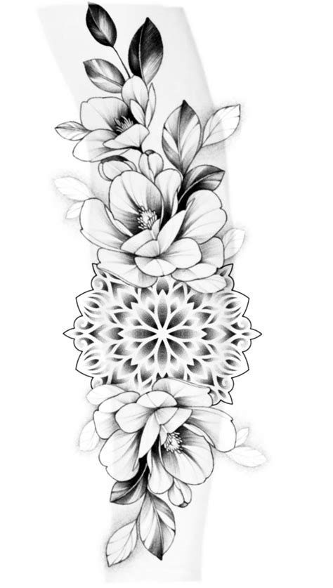 Floral Mandala Tattoo On Woman S Leg