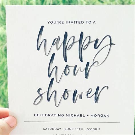 Happy Hour Shower Editable Bridal Shower Party Invitation Etsy