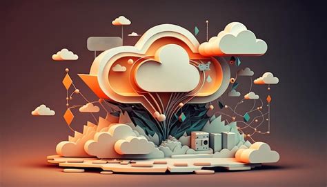 Premium Photo Cloud Computing Concept Generative Ai