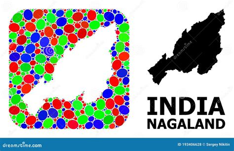 Nagaland State Map Om Symbol Hindu Royalty Free Stock Image