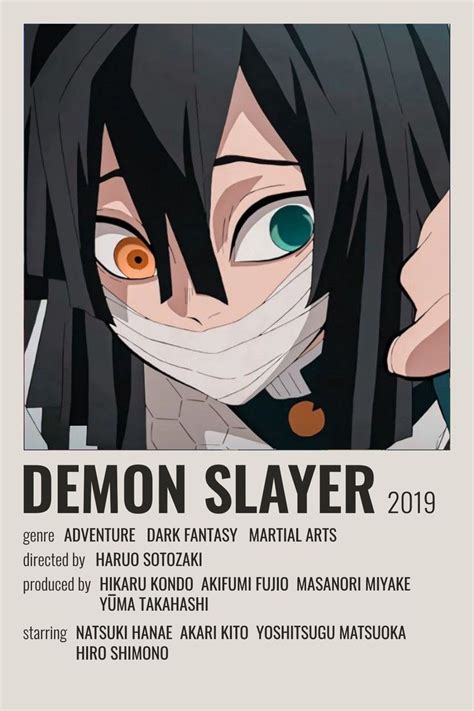 Demon Slayer Polaroid Poster Slayer Minimalist Poster Dark Fantasy