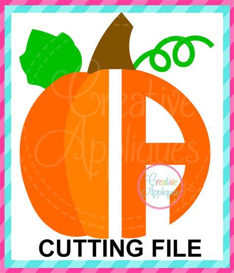 Pumpkin Alphabet Cutting File SVG DXF EPS Creative Appliques