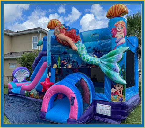 Mermaid Bounce House Themed Birthday Party From Lets Jump Events