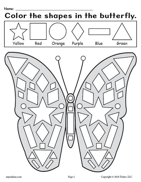 Printable butterfly shapes coloring pages – Artofit