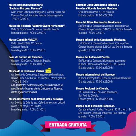 Presentan La Segunda Edici N De La Noche De Museos En Puebla