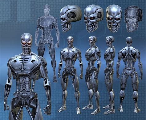 T 850 Endoskeleton Robot Art Robot Concept Art Cyborgs Art