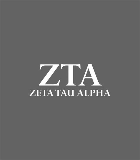 Zeta Tau Alpha Greek Life Letters Zta College Usa Digital Art By Laylao