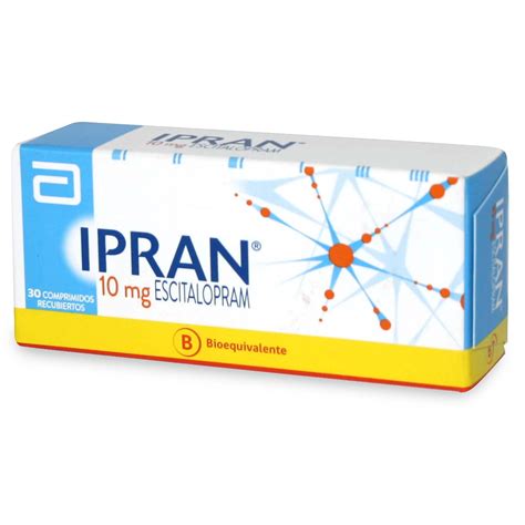 Ipran Escitalopram 10 Mg 30 Comprimidos Recubiertos Farmacias Cruz Verde