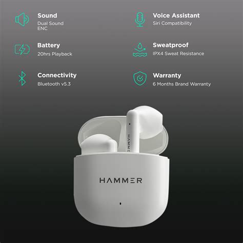 Buy Hammer Ko Pro Tws Earbuds With Environmental Noise Cancellation