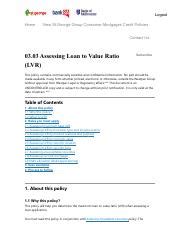 Understanding Loan To Value Ratio LVR Assessment Policy In Course Hero