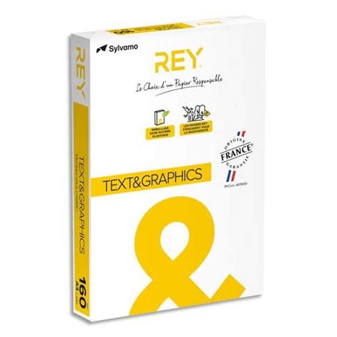 Papier Rey Text and Graphics blanc 160 g A4 surface satiné