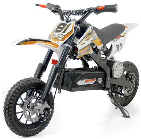 Mini Moto Cross Electrique 500W Petite roue Orange Modéle Avec