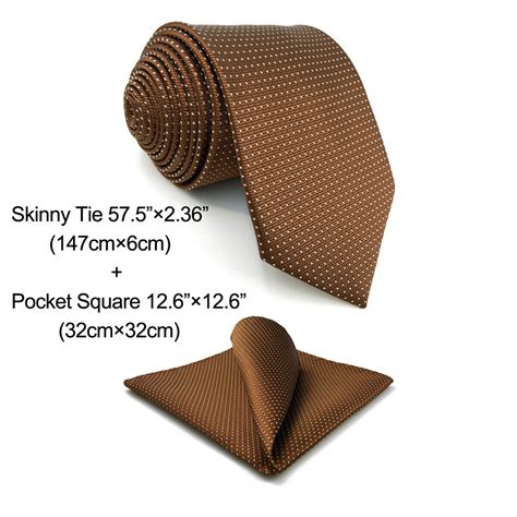 S W Shlax Wing Ties For Men Brown Copper Formal Neck Tie With White