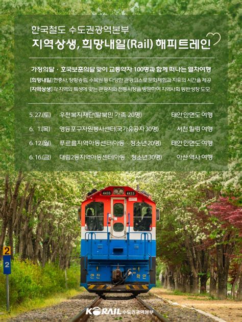 한국철도 수도권광역본부 호국보훈의 달 맞이 ‘지역상생 희망내일rail 해피트레인 시행