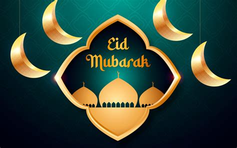 Eid Mubarak Motif G Om Trique Arabe Et Croissant De Lune Islamique