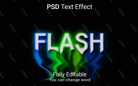 Flash Font Style Effect Free Photoshop Psd File