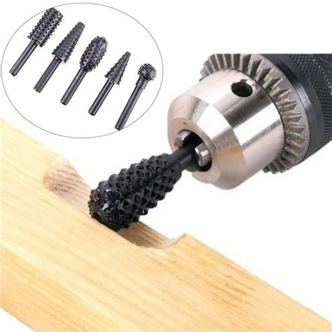 Pcs Mm Shank Carbon Steel Rotary File Burr Set Wood Carving Rasp