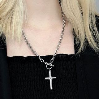 PANGU Alloy Cross Pendant Necklace YesStyle