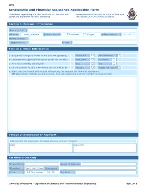 Fillable Online Ent Mrt Ac Scholarship And Financial Assistance