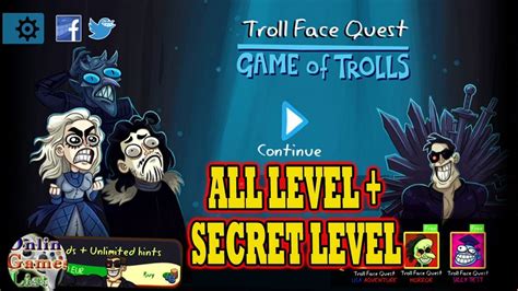 Troll Face Quest Game Of Trolls By Spil Games All Levels Walkthrough