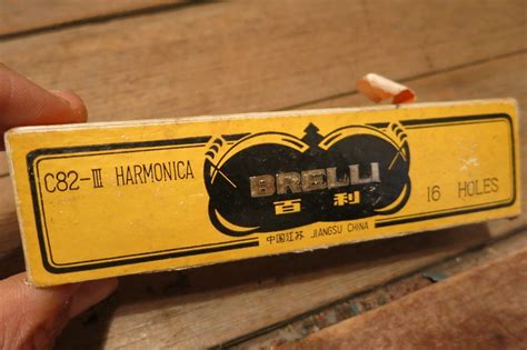 Vintage Antique Brelli Hole C Harmonica W Original Box C Iii