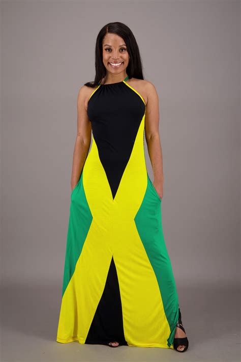 Rasta Maxi Dress Jamaican Color Dress Advance Apparels Inc