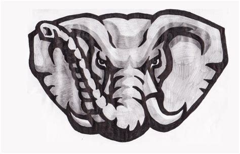 Alabama Elephant Coloring Page 155 Svg Design File